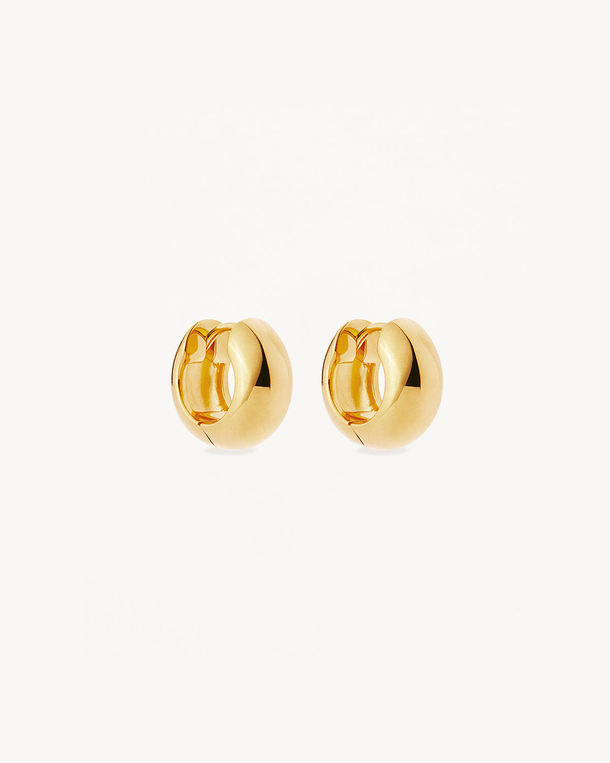 18k Gold Vermeil Bold Huggie Hoops