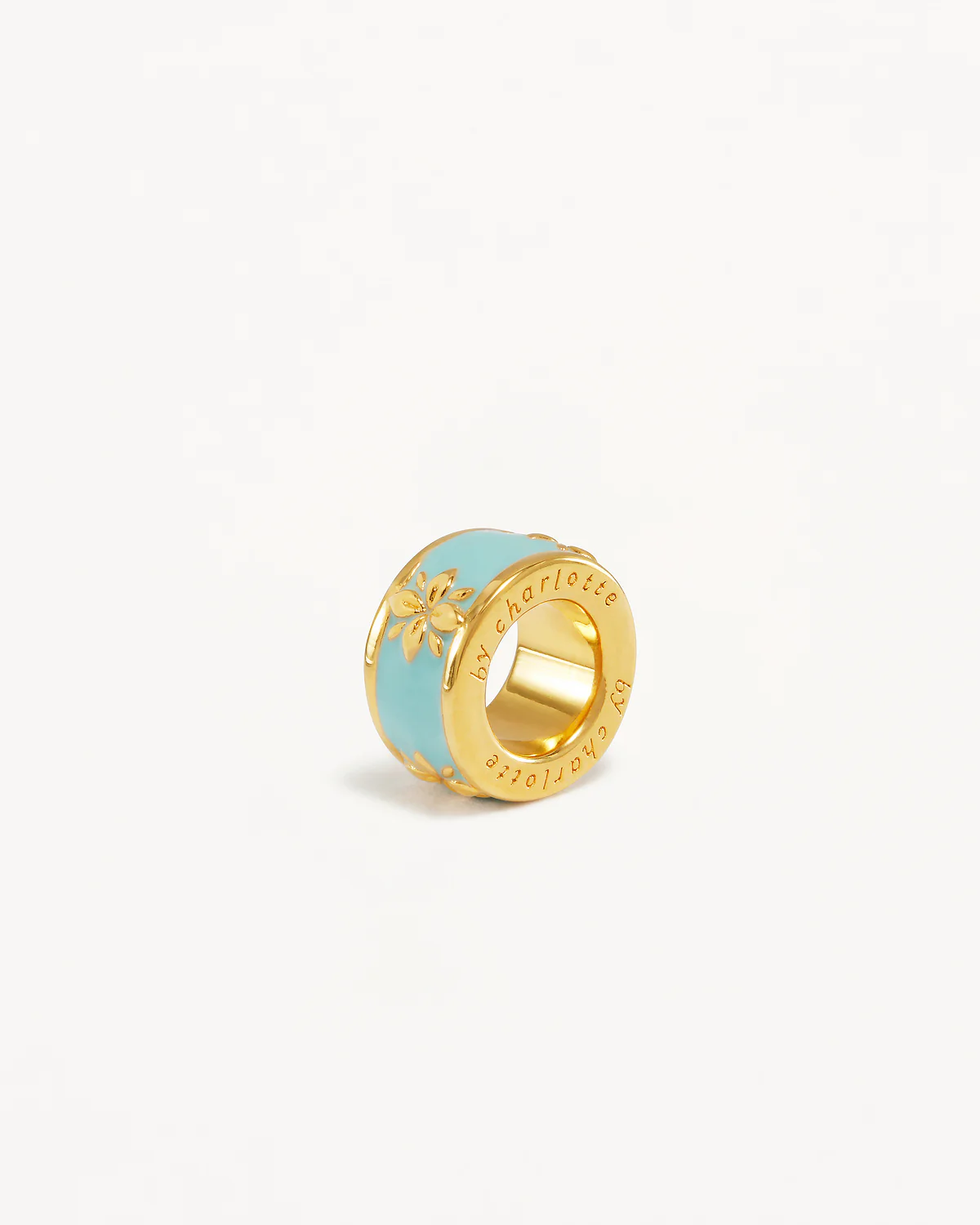 18k Gold Vermeil Born to Bloom Enamel Petal Charm - Cloud Blue