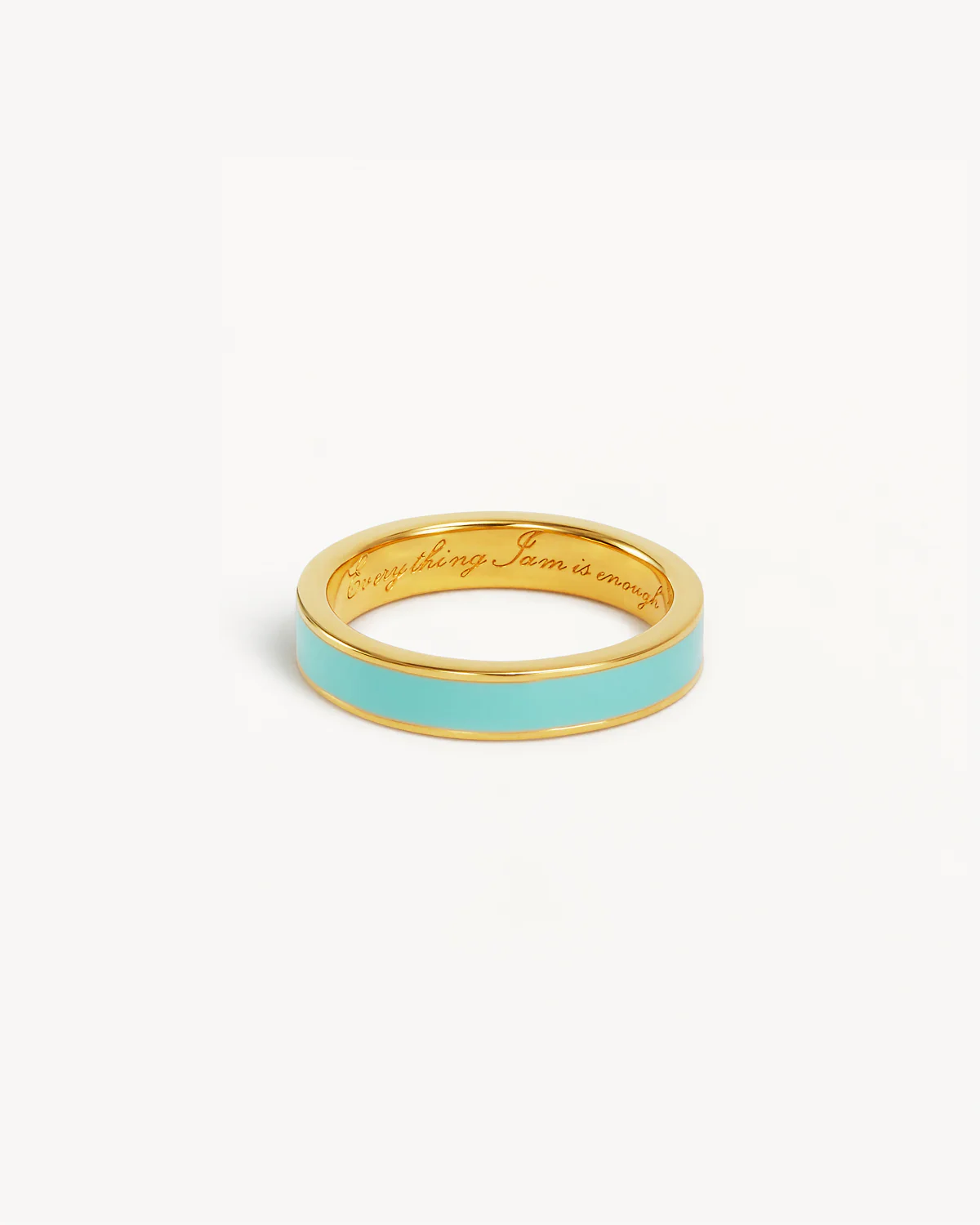 18k Gold Vermeil Born to Bloom Enamel Ring - Cloud Blue - Image 4