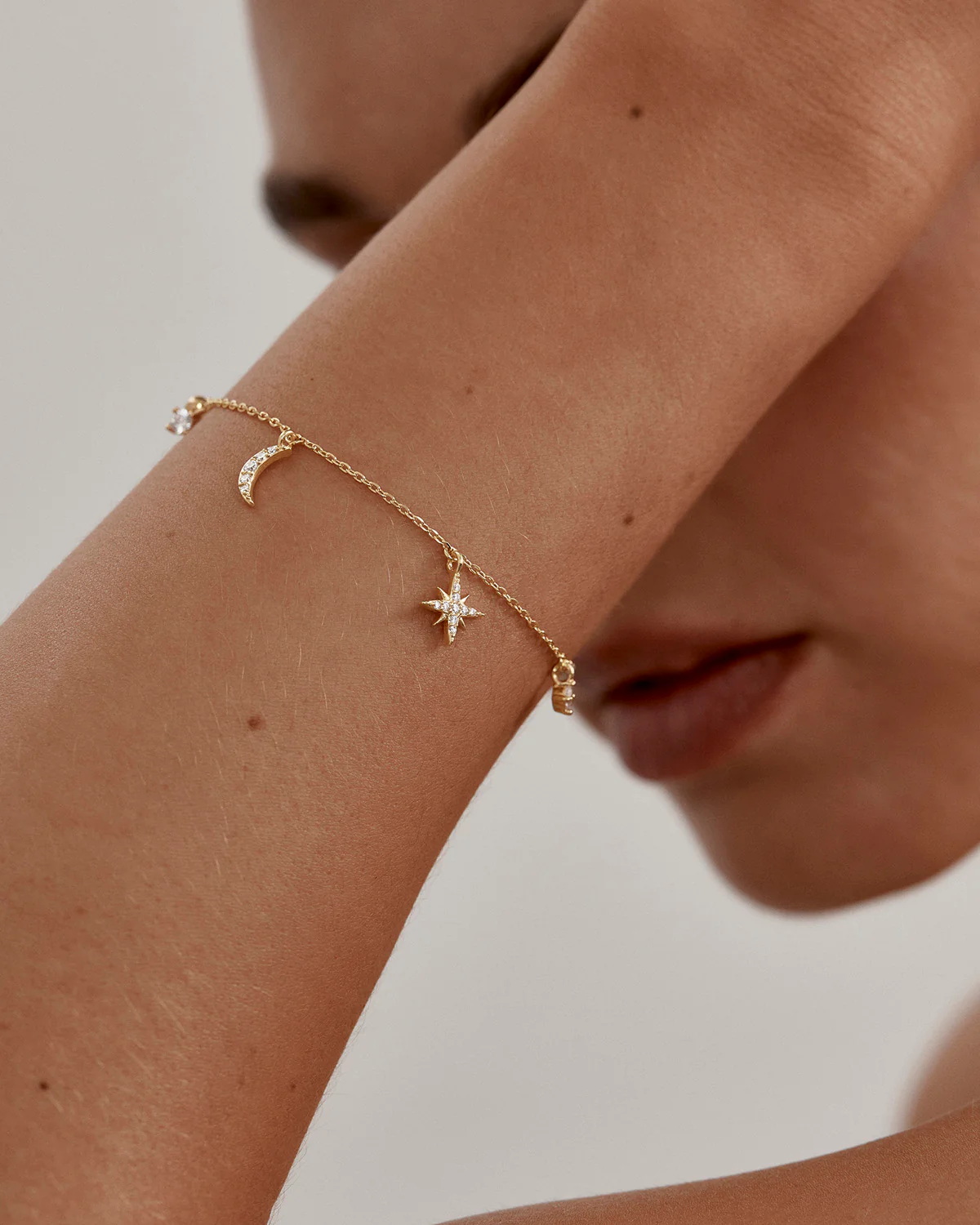 18k Gold Vermeil Celestial Skies Charm Bracelet - Image 2