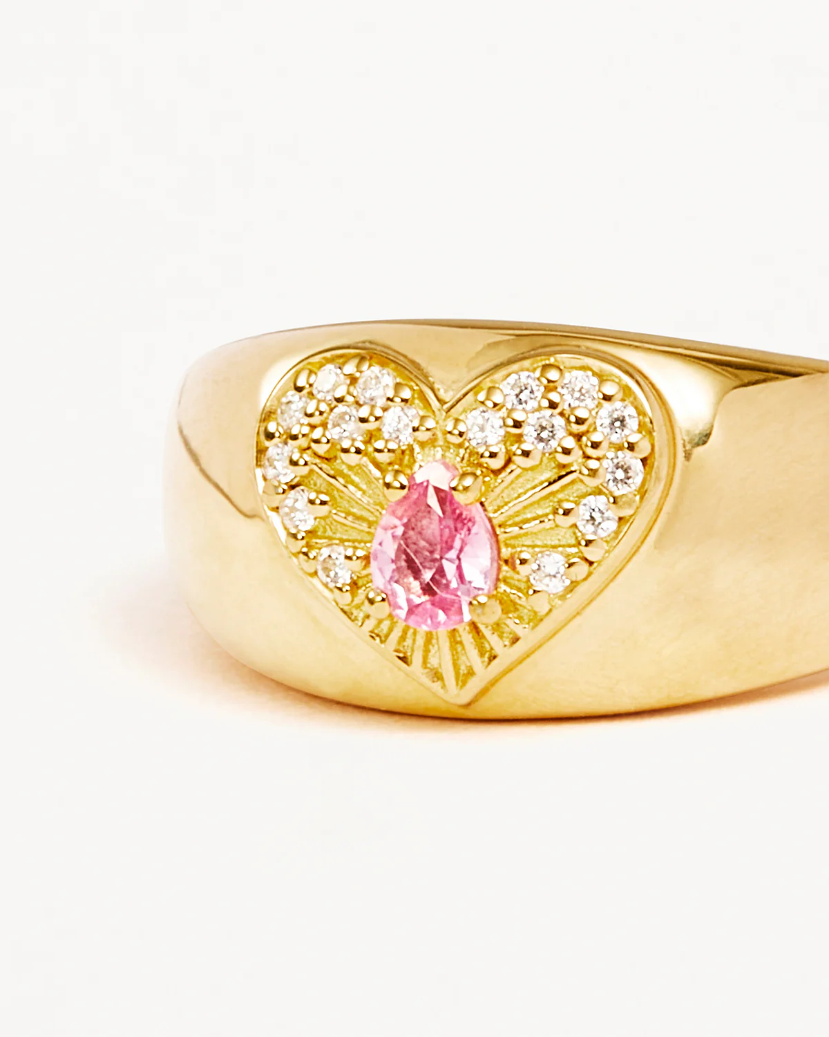 18k Gold Vermeil Connect With Your Heart Ring - Image 3