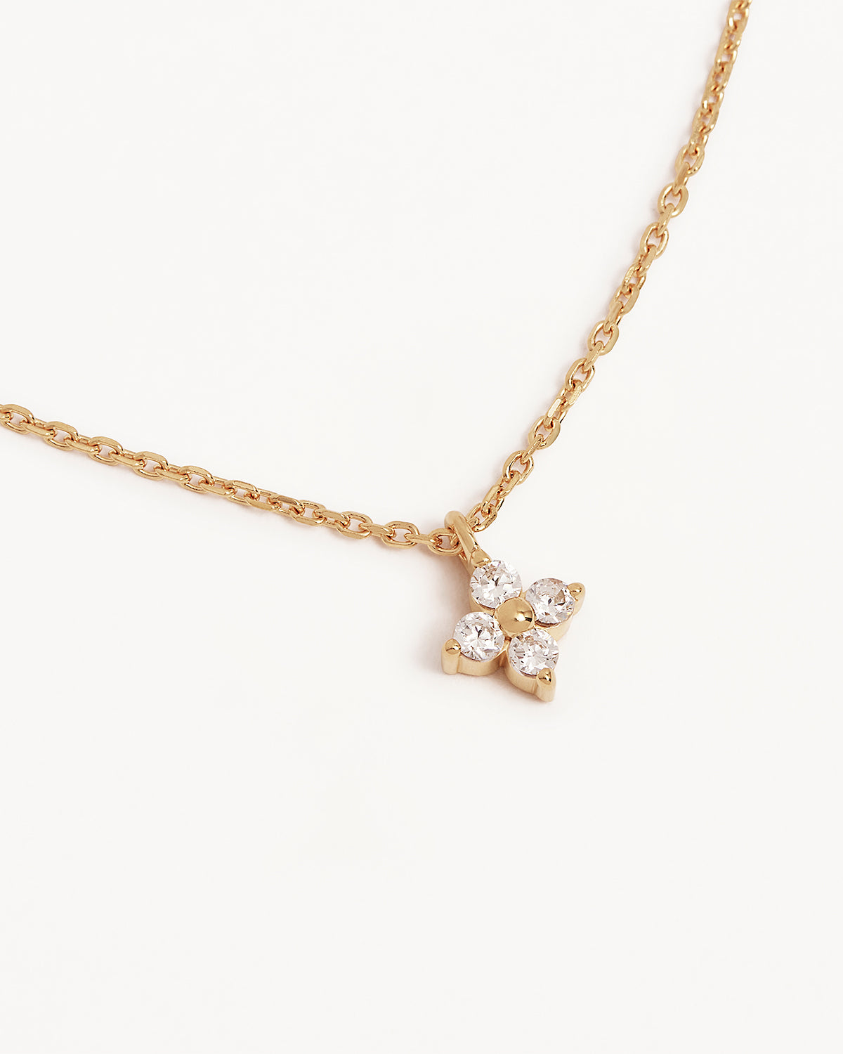 18k Gold Vermeil Crystal Bloom Necklace - Image 3