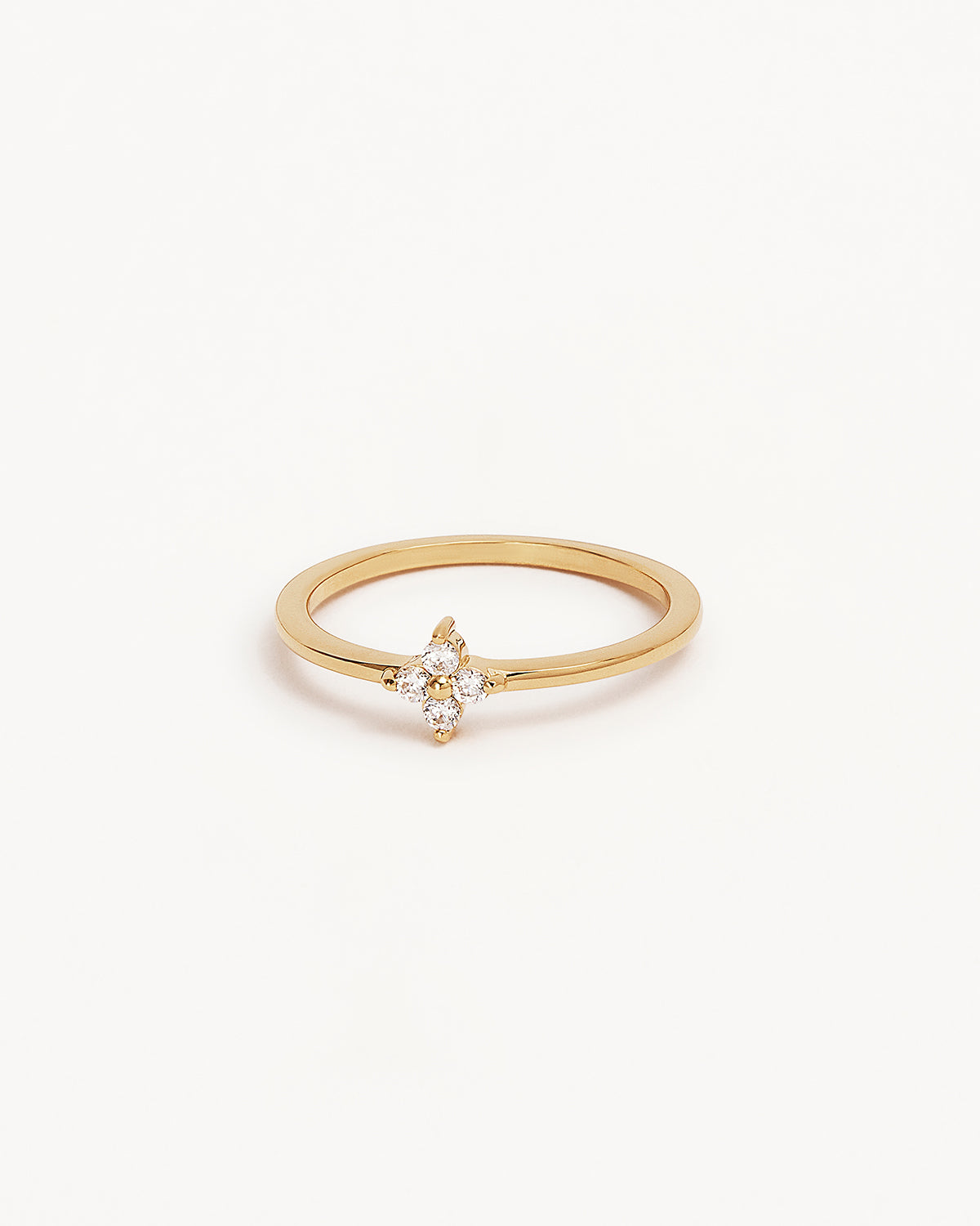 18k Gold Vermeil Crystal Bloom Ring