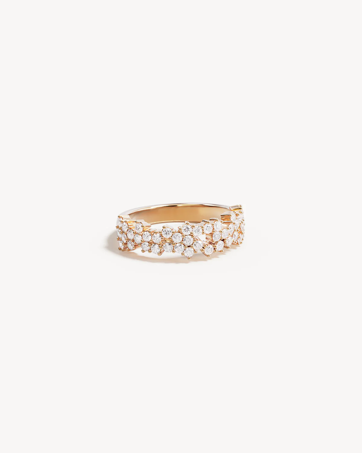 18k Gold Vermeil Crystal Dust Bold Ring - Image 3