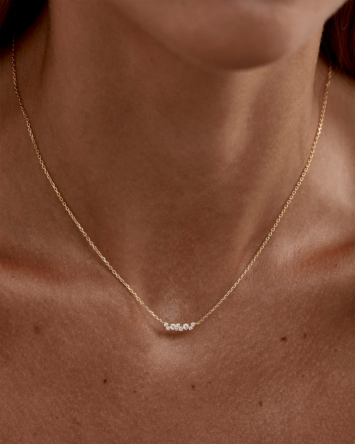 18k Gold Vermeil Crystal Dust Necklace - Image 2