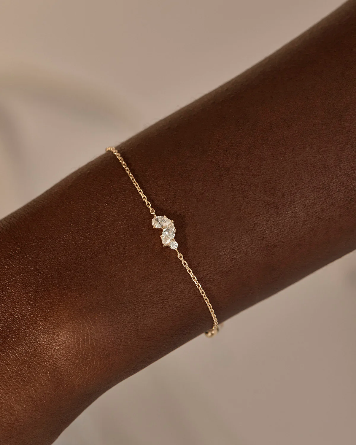 18k Gold Vermeil Crystal Wings Bracelet - Image 2