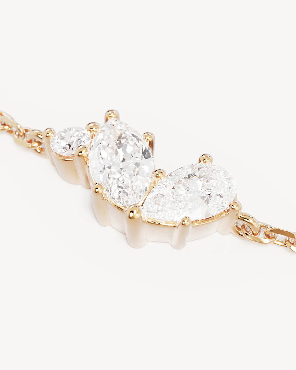 18k Gold Vermeil Crystal Wings Bracelet - Image 3