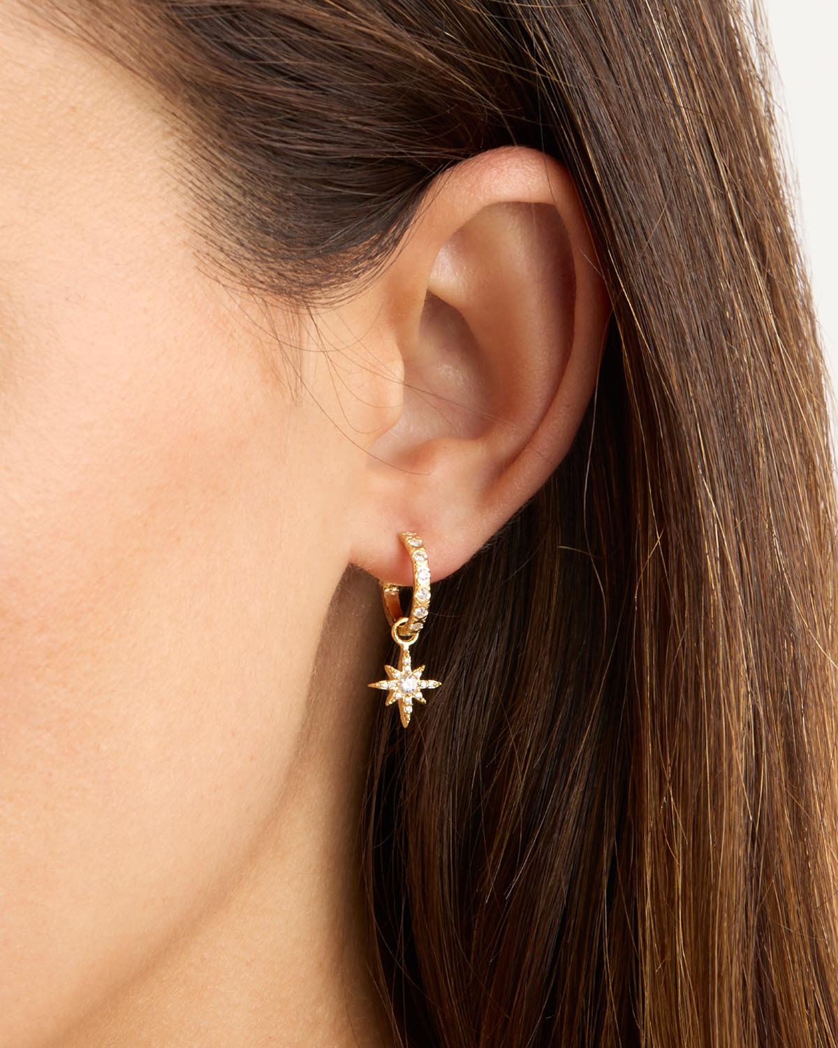 18k Gold Vermeil Dancing In Starlight Hoops - Image 2