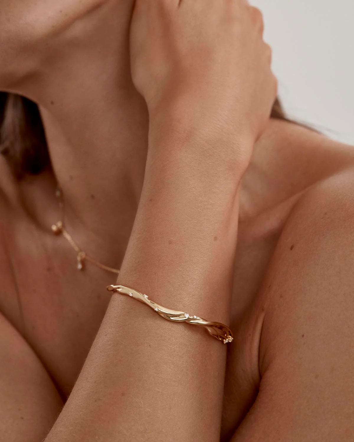 18k Gold Vermeil Dancing Tides Cuff - Image 2
