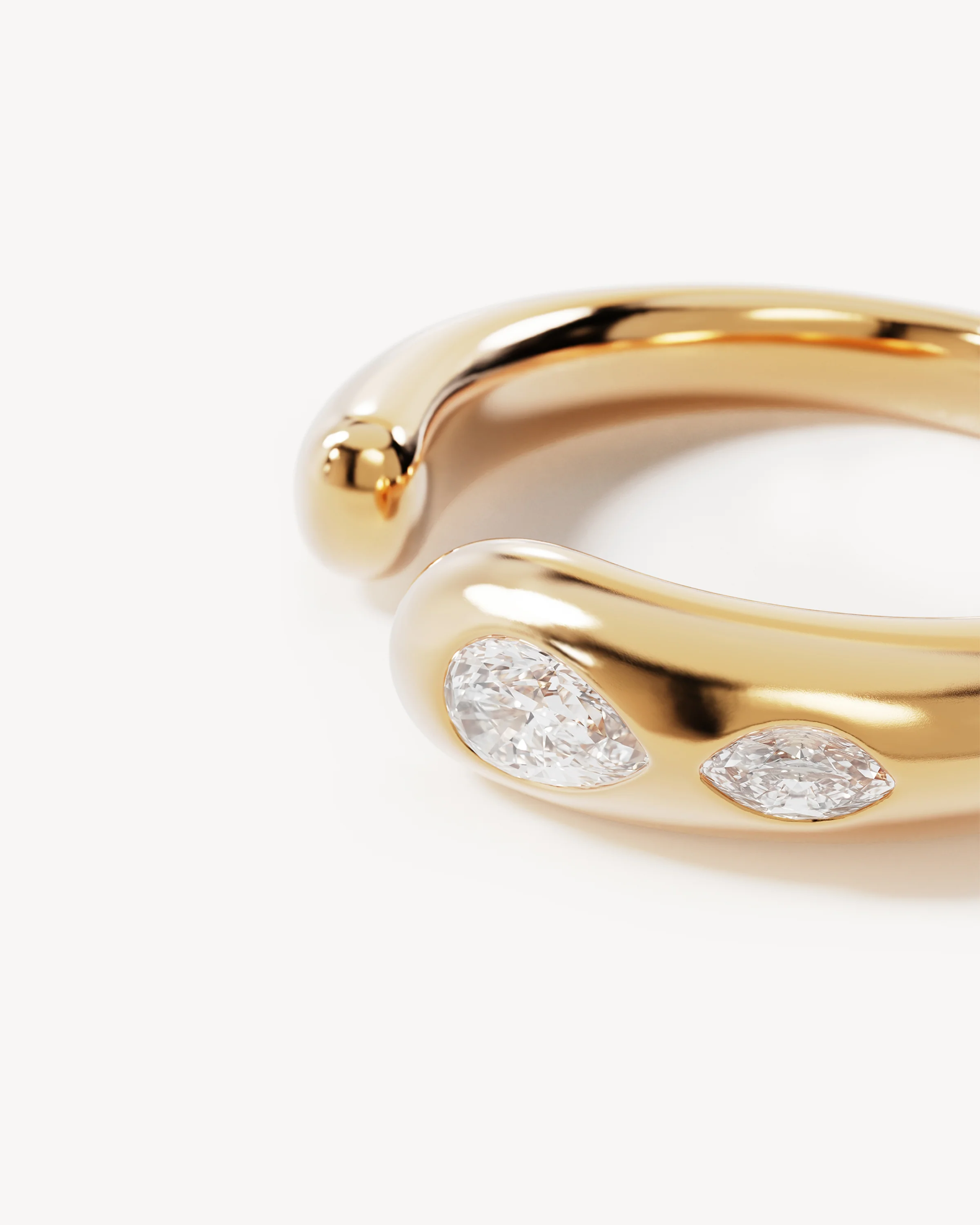 18k Gold Vermeil Dewdrop Ring - Image 3