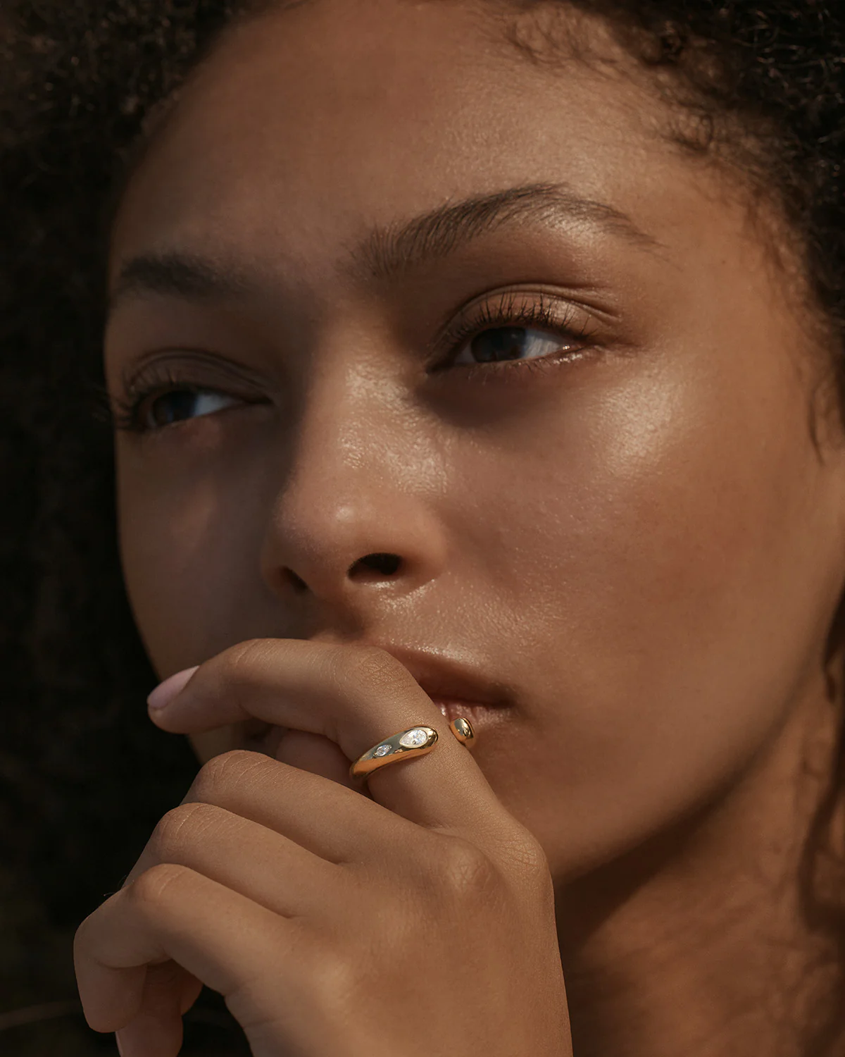 18k Gold Vermeil Dewdrop Ring - Image 4