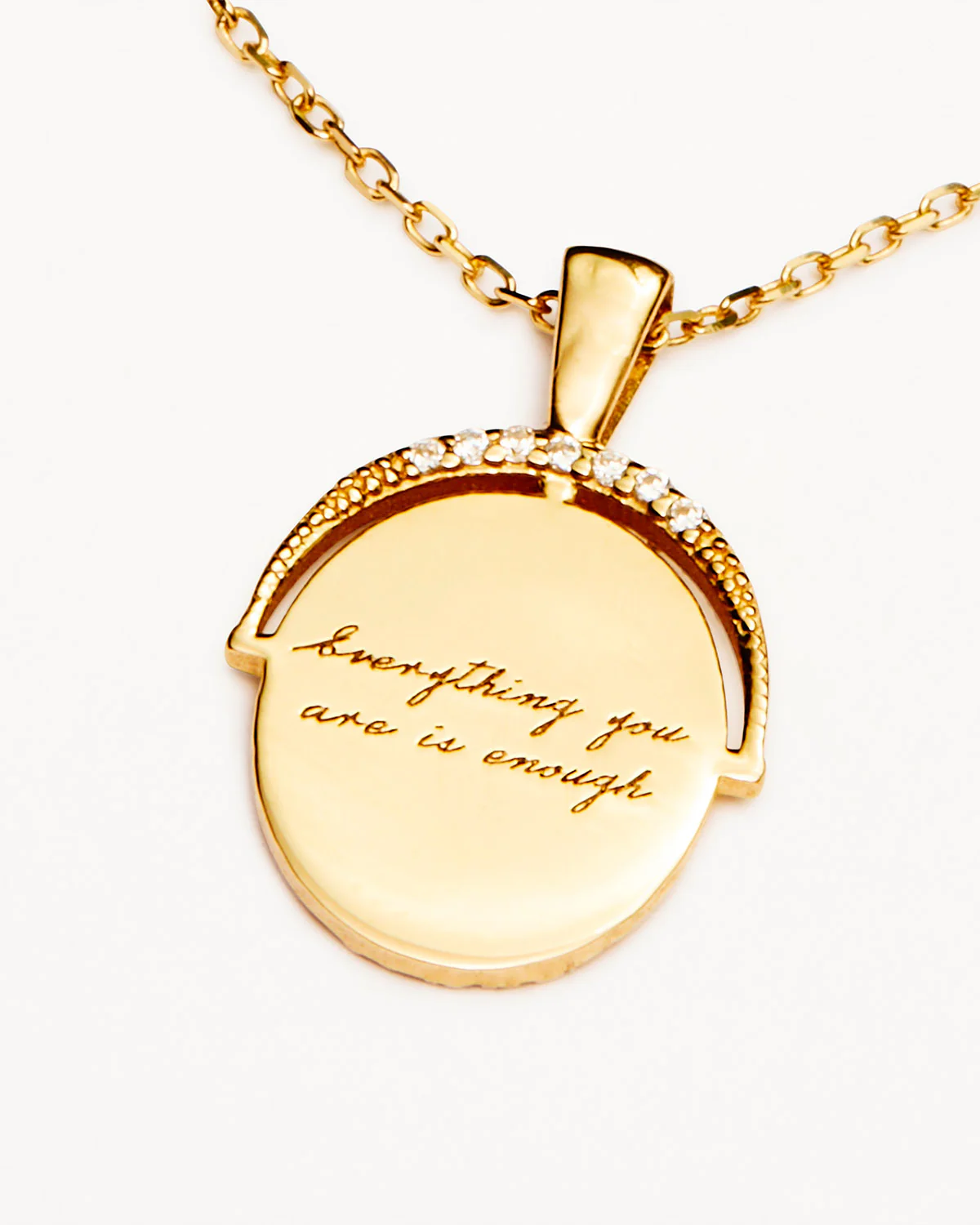 18k Gold Vermeil Everything You Are Is Enough Small Necklace - Image 5