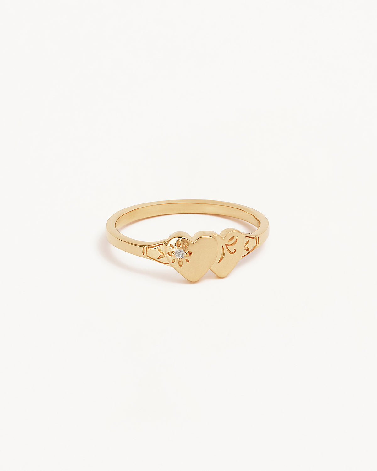18k Gold Vermeil Forever Intertwined Heart Signet Ring