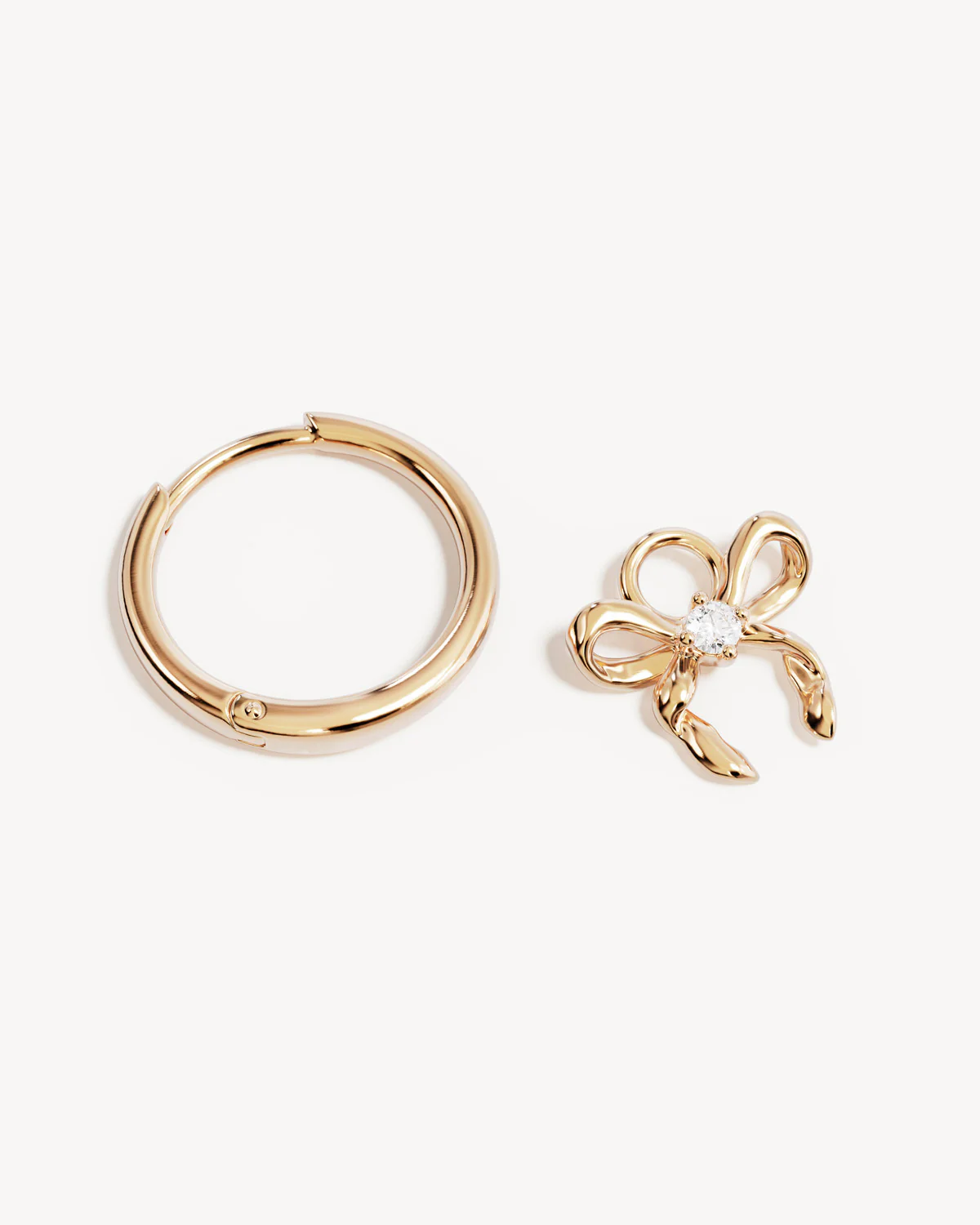 18k Gold Vermeil Forever More Bow Hoops - Image 3