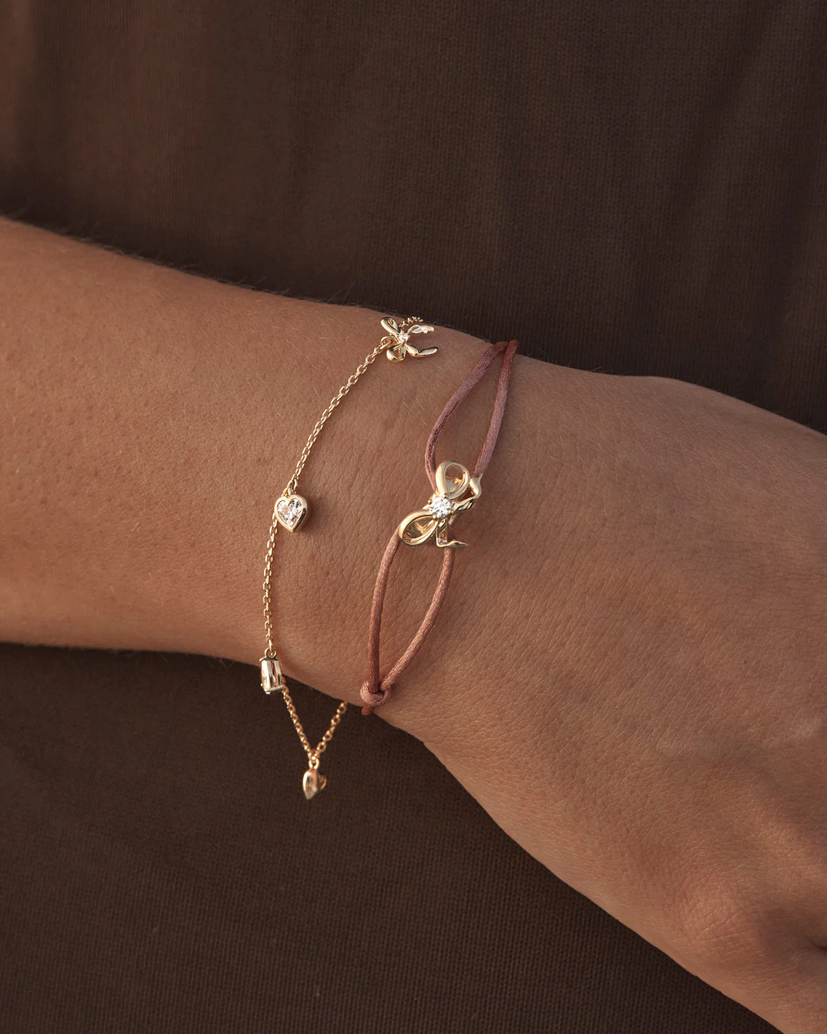 18k Gold Vermeil Forever More Bow Petal Charm - Image 2