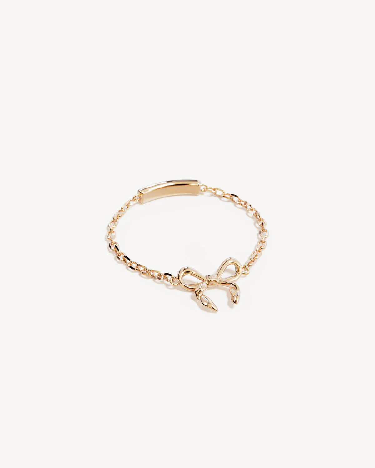 18k Gold Vermeil Forever More Chain Bow Ring