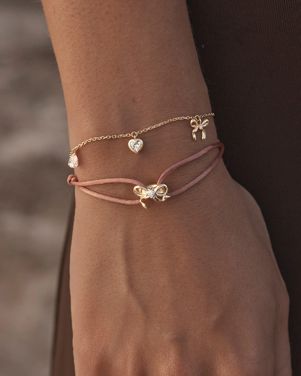 18k Gold Vermeil Forever Yours Charm Bracelet - Image 2