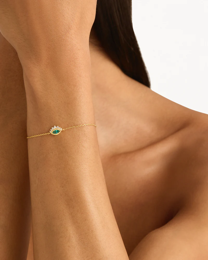 18k Gold Vermeil Hope and Protection Bracelet - Image 2