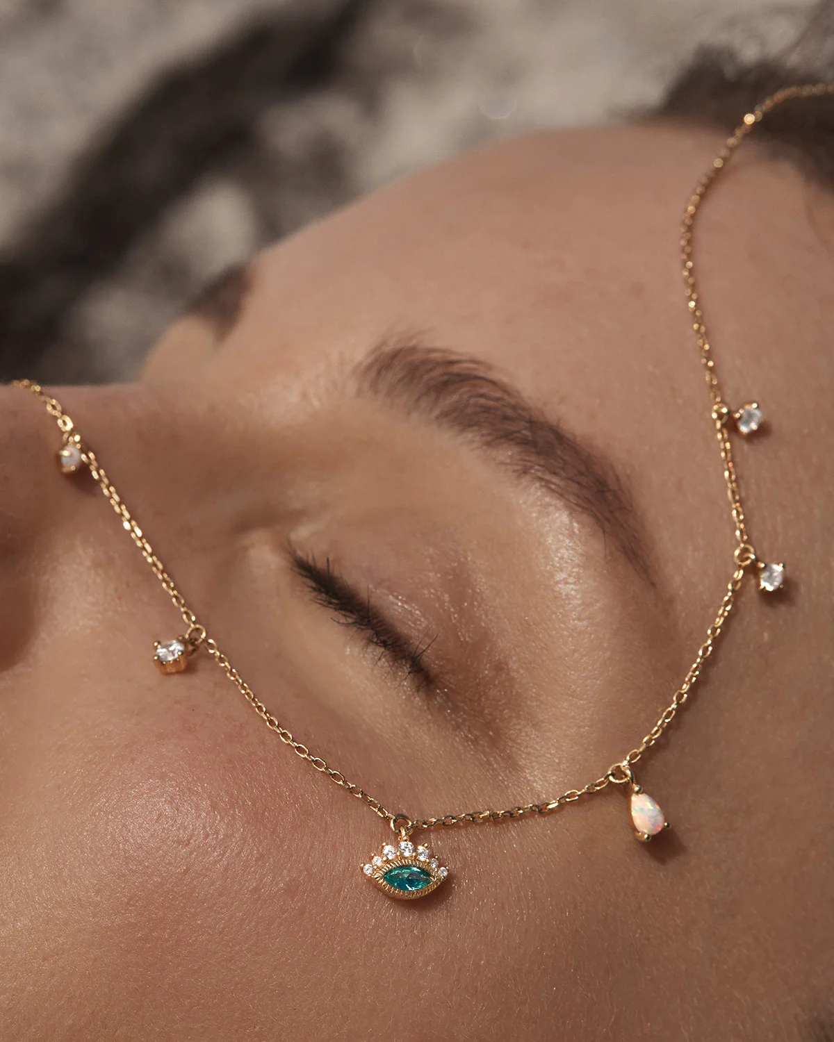 18k Gold Vermeil Hope and Protection Necklace - Image 2