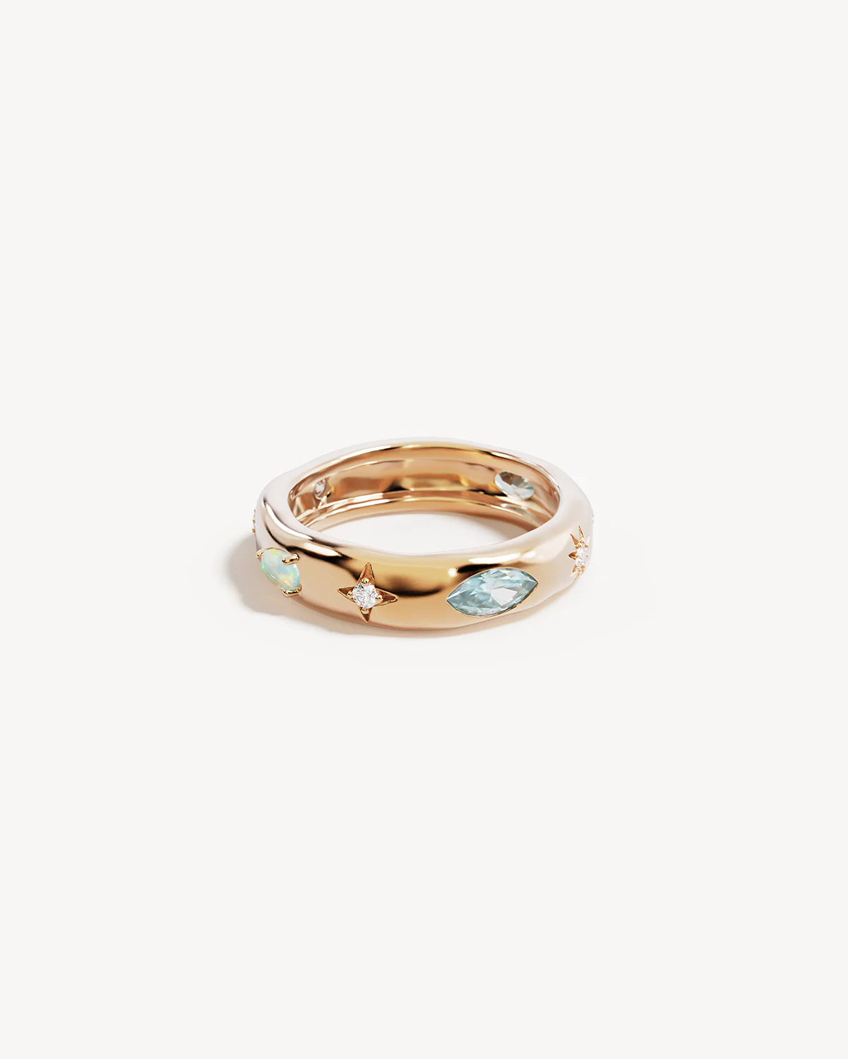 18k Gold Vermeil Hope and Protection Ring - Image 3