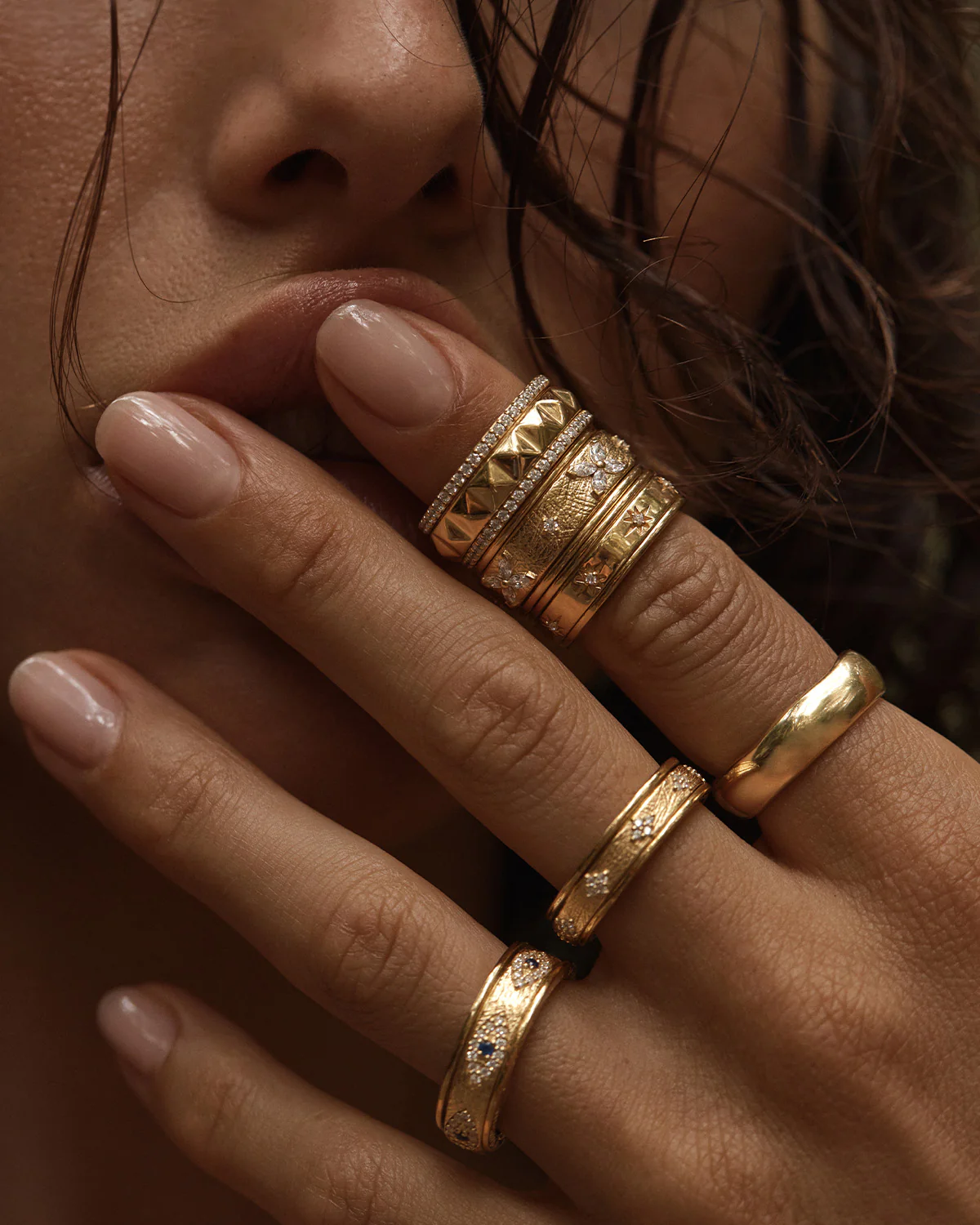 18k Gold Vermeil I Am Loved Spinning Meditation Ring - Image 5