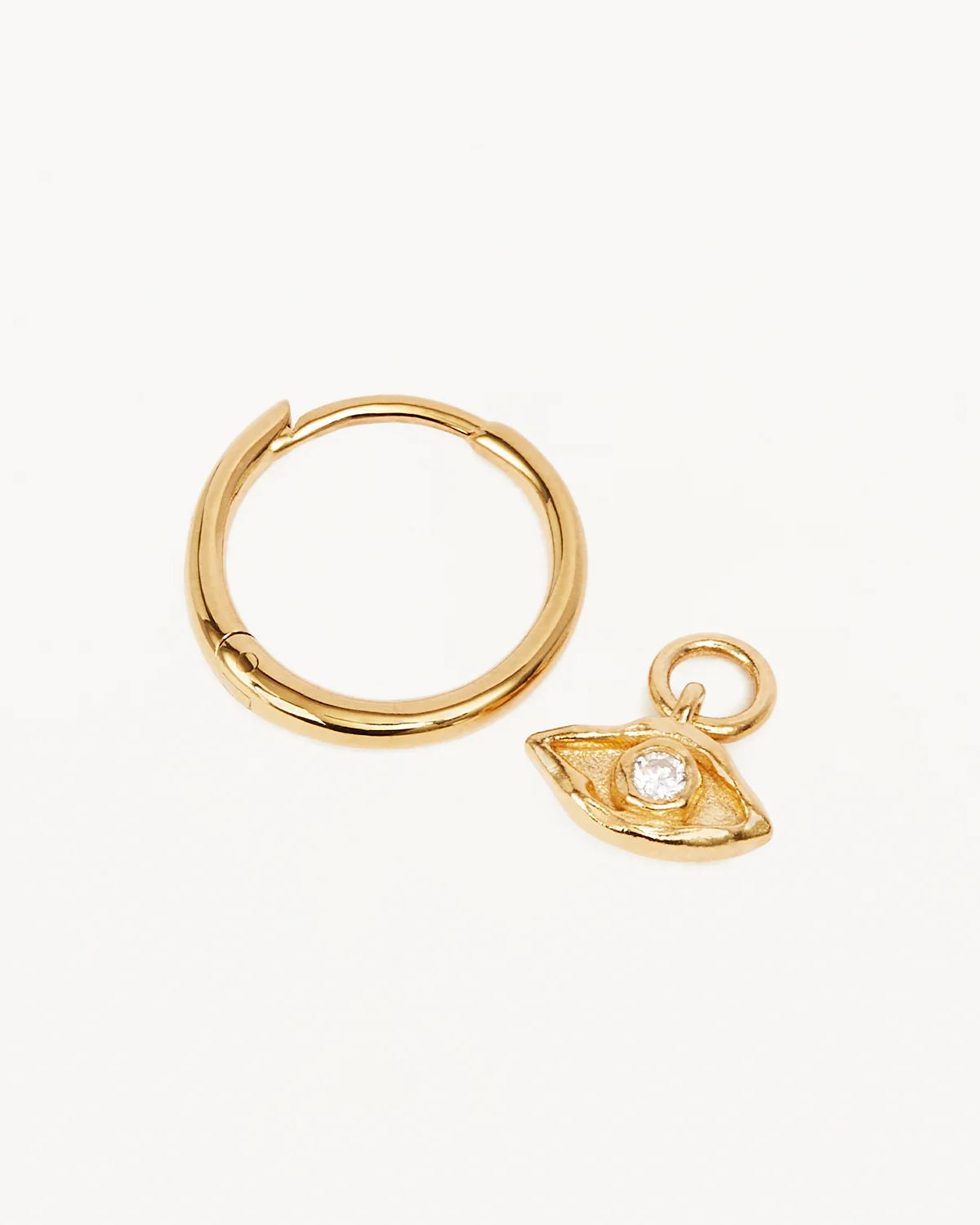 18k Gold Vermeil I am Protected Hoops - Image 3