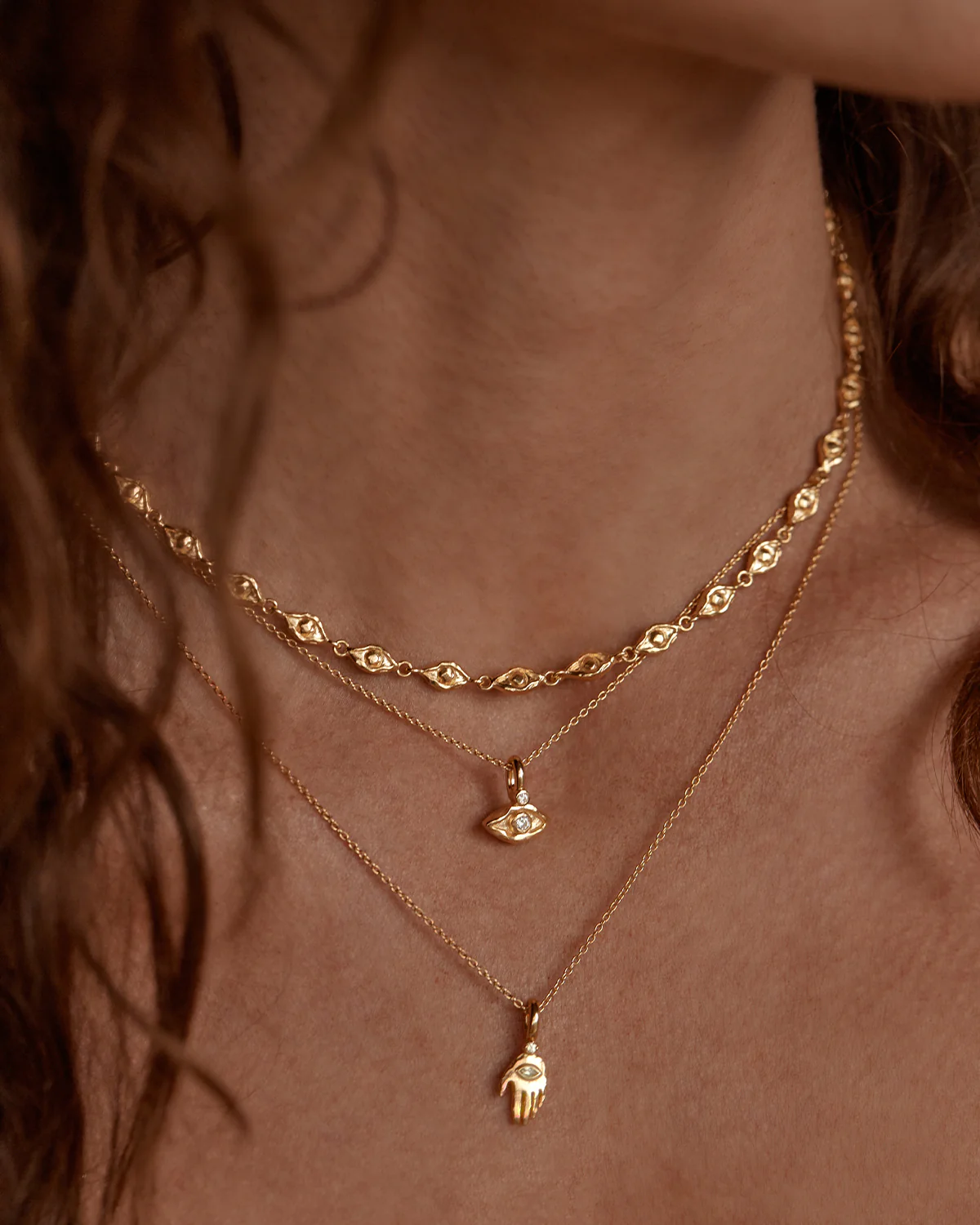 18k Gold Vermeil I am Protected Necklace - Image 4
