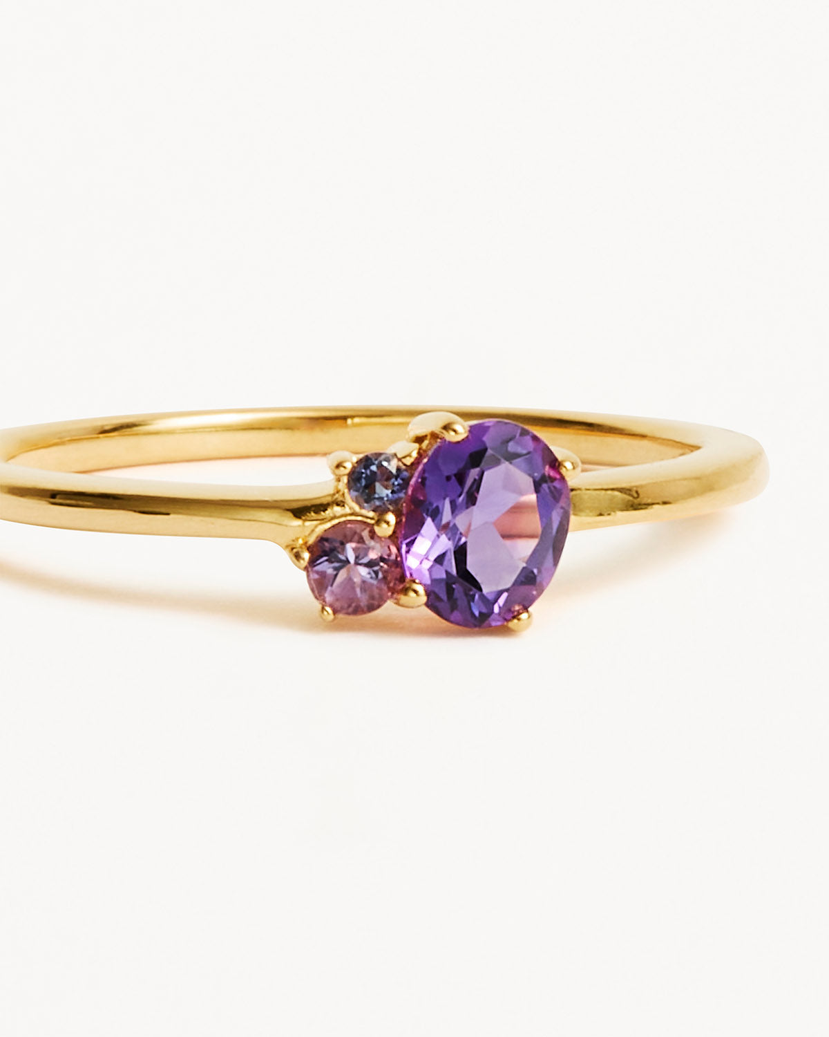 18k Gold Vermeil Kindred Birthstone Ring - February - Image 3