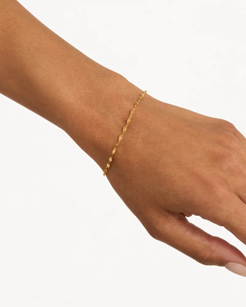 18k Gold Vermeil Light Catcher Sparkle Chain Bracelet - Image 4