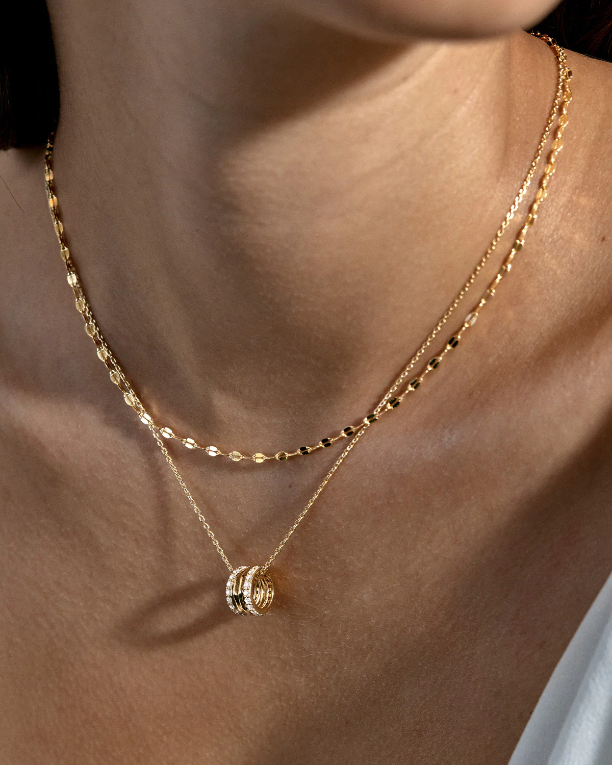 18k Gold Vermeil Light Catcher Sparkle Chain Necklace - Image 2