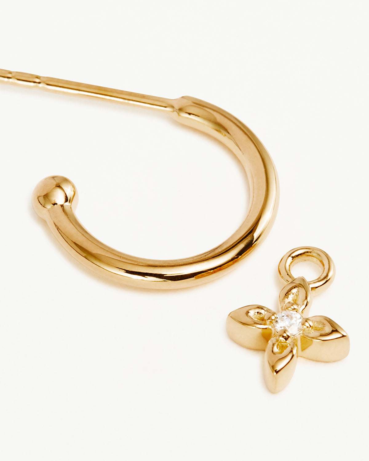 18k Gold Vermeil Live in Light Hoop Earrings - Image 3