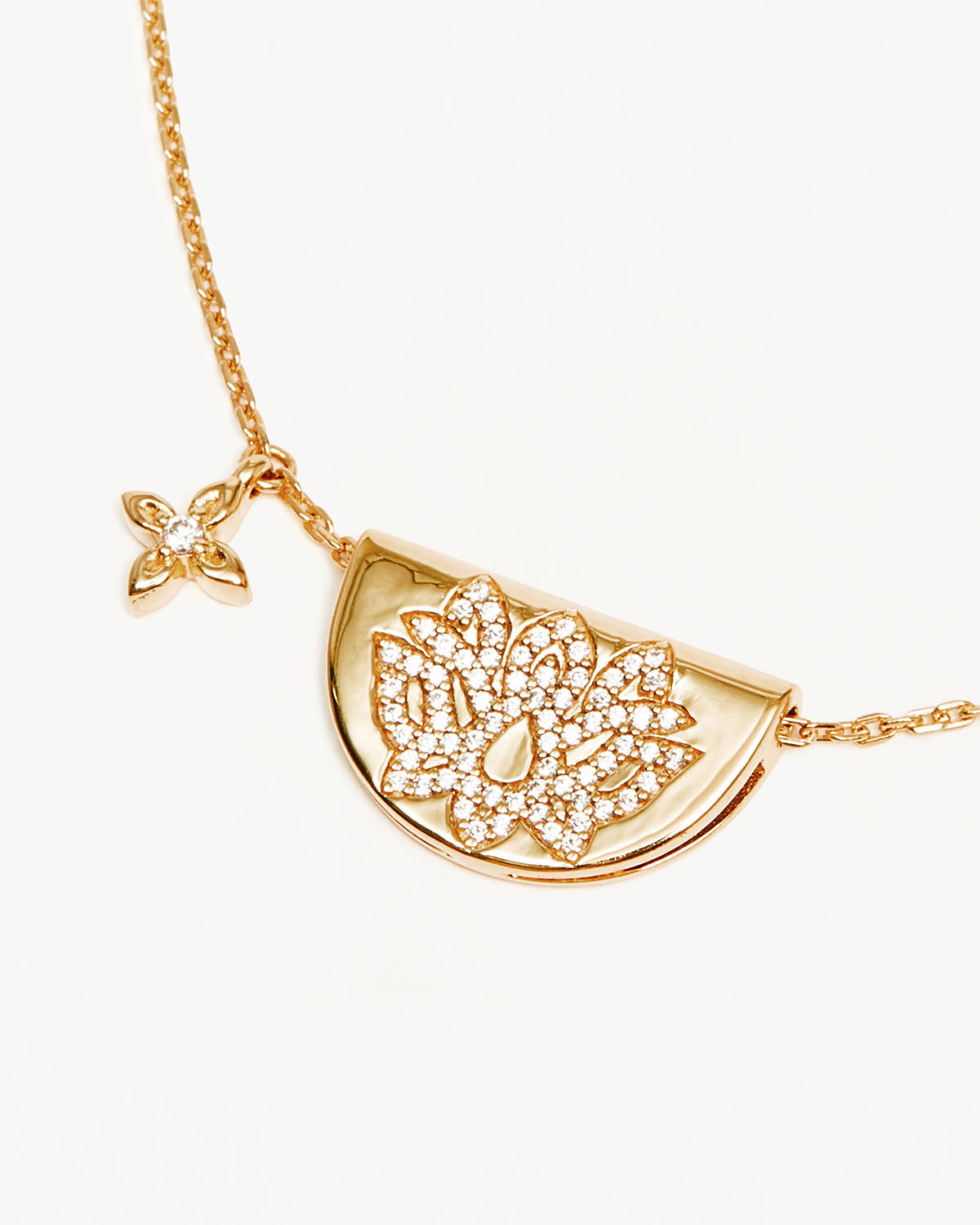 18k Gold Vermeil Live In Light Lotus Necklace - Image 3