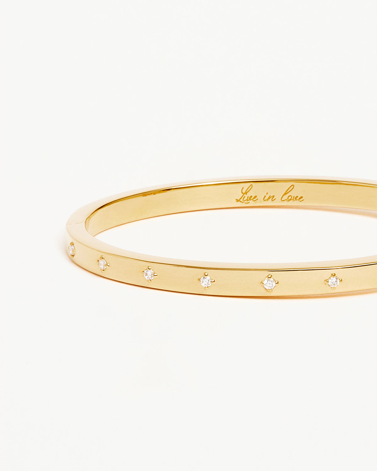 18k Gold Vermeil Live in Love Bangle - Image 3