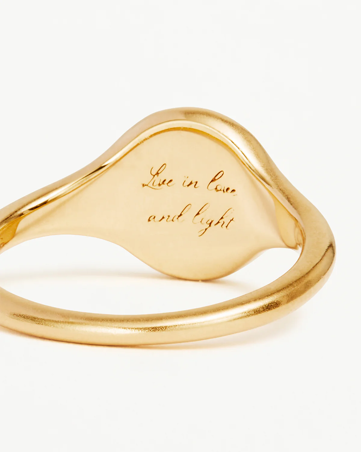18k Gold Vermeil Live in Love Ring - Image 4