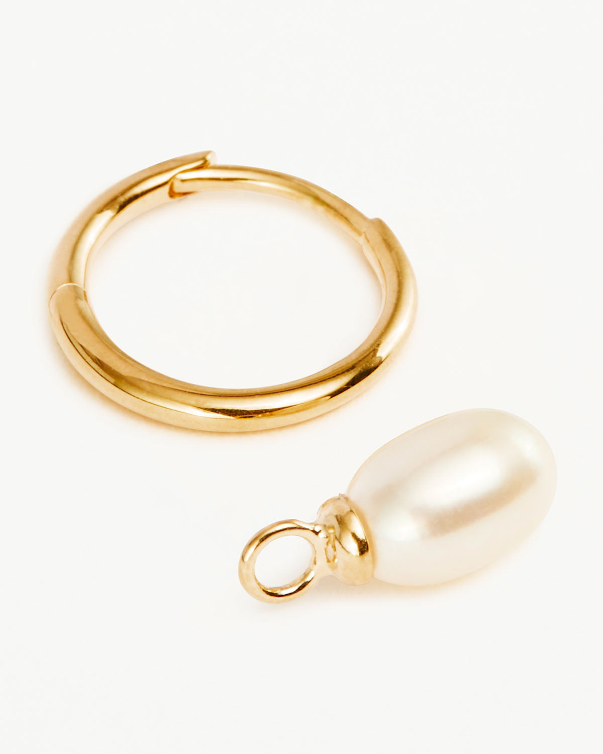 18k Gold Vermeil Live in Peace Hoop Earrings - Image 3