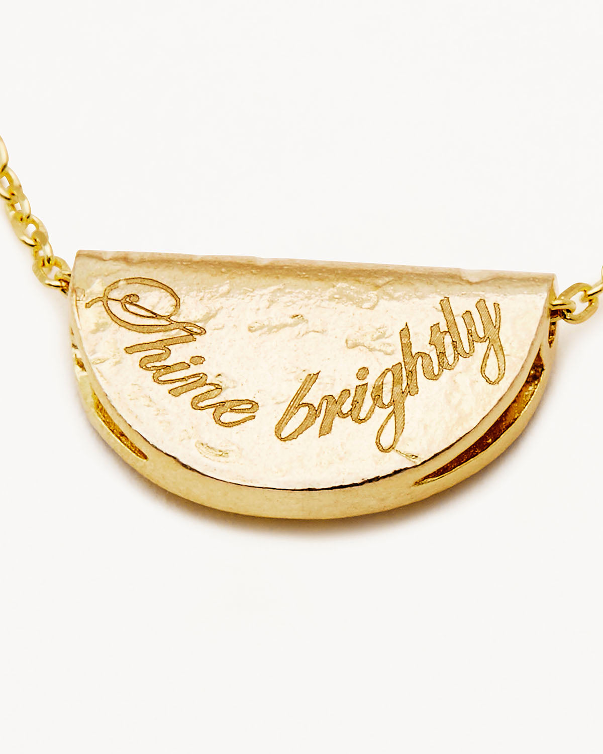 18k Gold Vermeil Lotus Birthstone Necklace - April - White Topaz - Image 4
