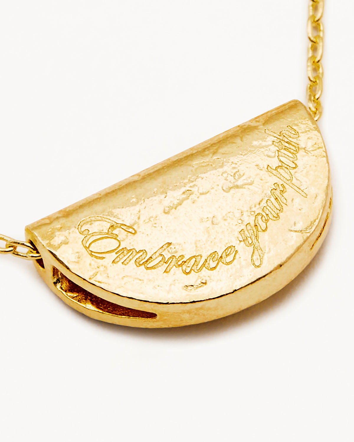 18k Gold Vermeil Lotus Birthstone Necklace - July - Ruby - Image 4