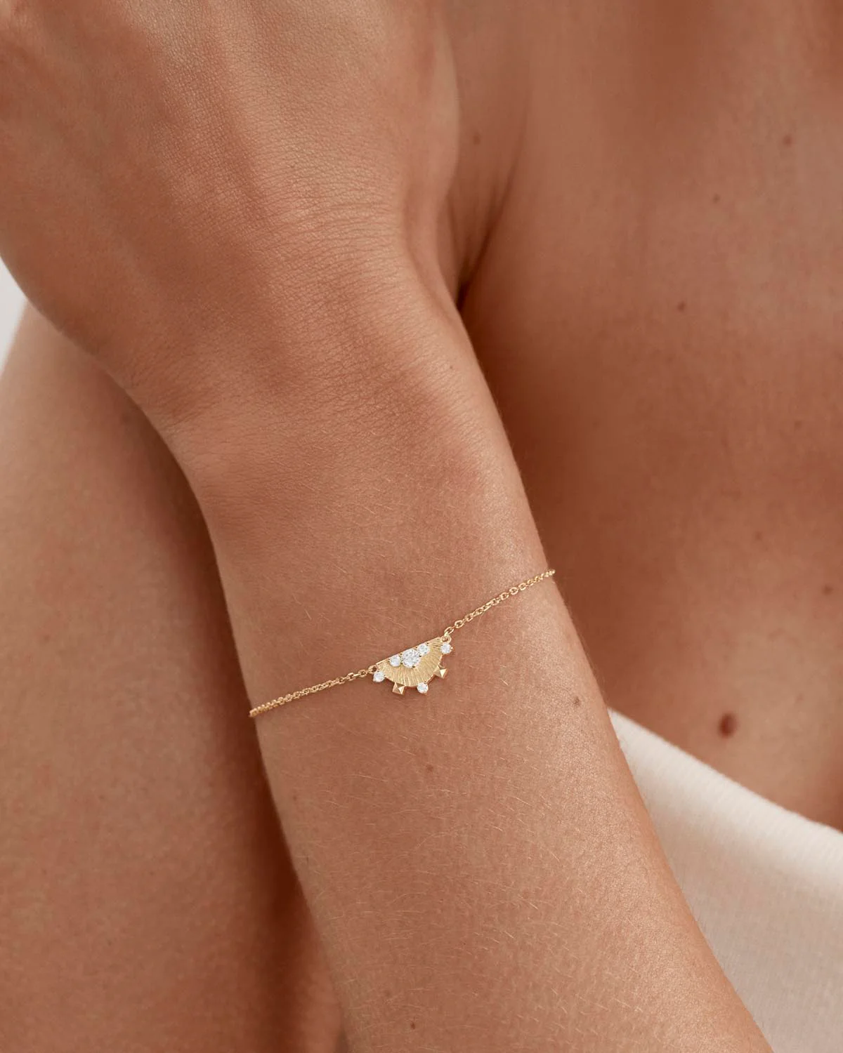 18k Gold Vermeil Lotus Rain Bracelet - Image 2