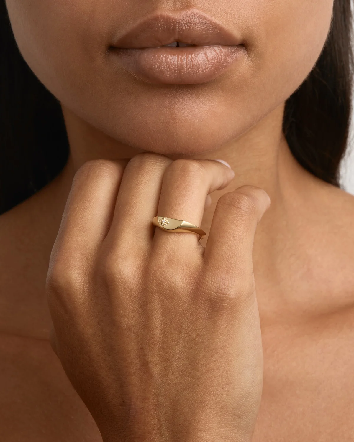 18k Gold Vermeil Lotus Ring - Image 2