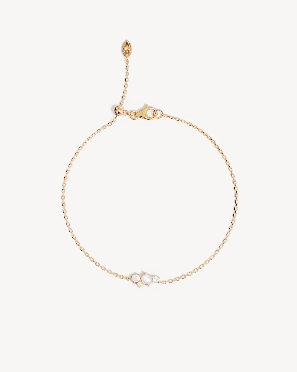 18k Gold Vermeil Love in Stillness Pearl Bracelet