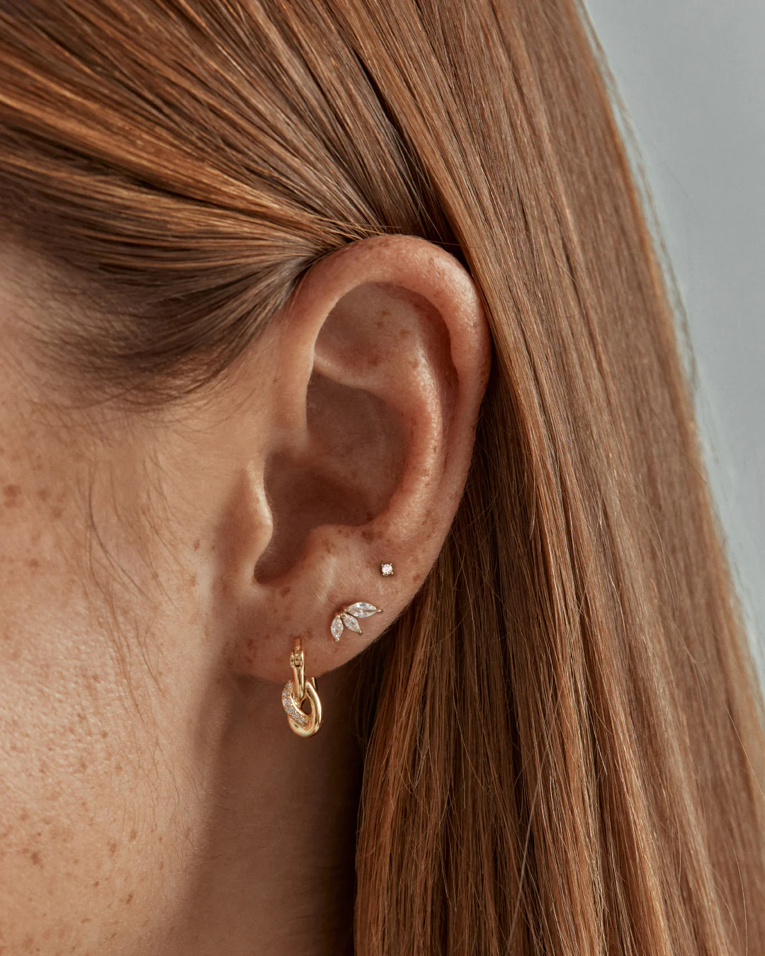18k Gold Vermeil Love Knot Lab-Grown Diamond Hoops - Image 7