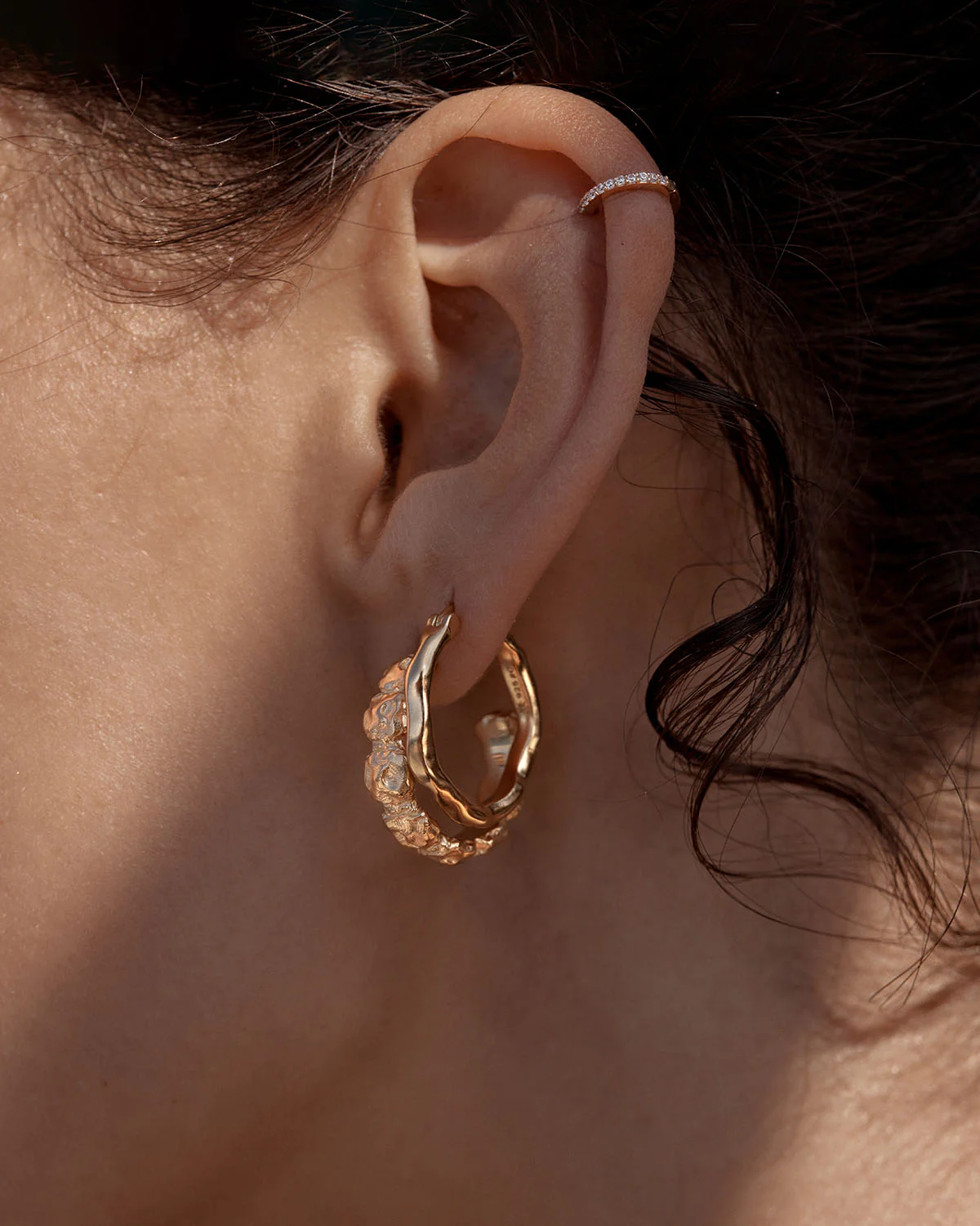 18k Gold Vermeil Lover Hoops - Image 4