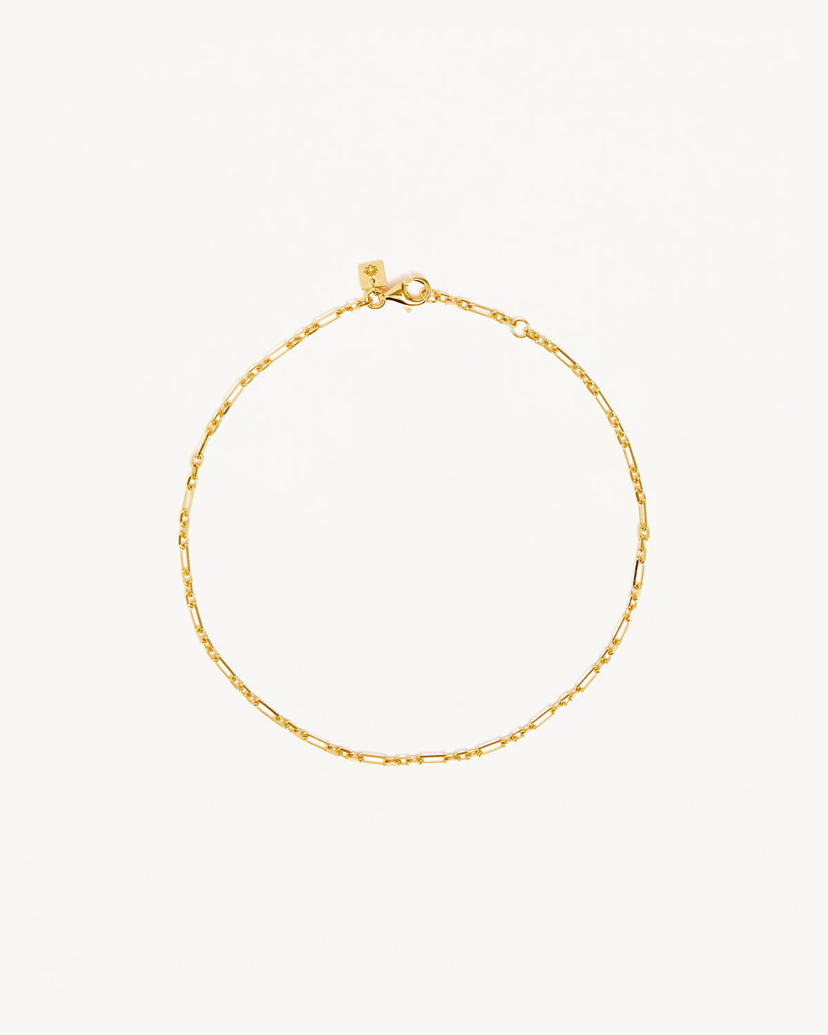 18k Gold Vermeil Mixed Link Chain Anklet