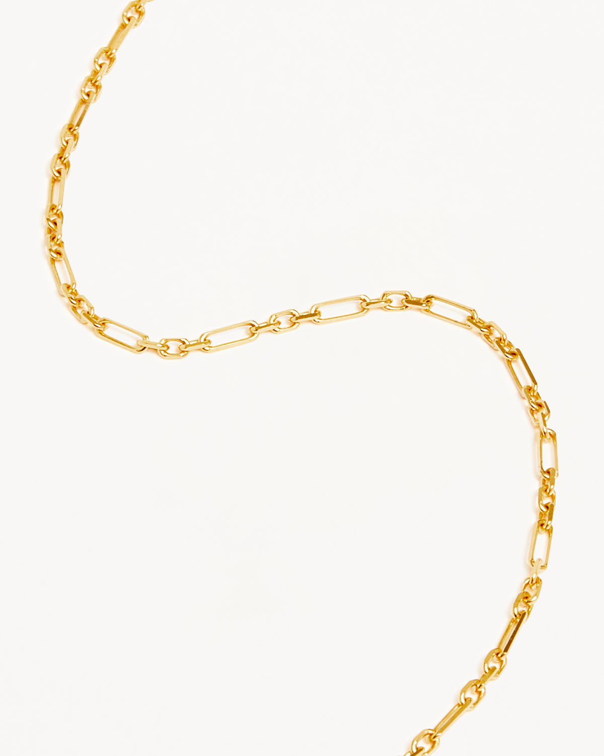 18k Gold Vermeil Mixed Link Chain Anklet - Image 3