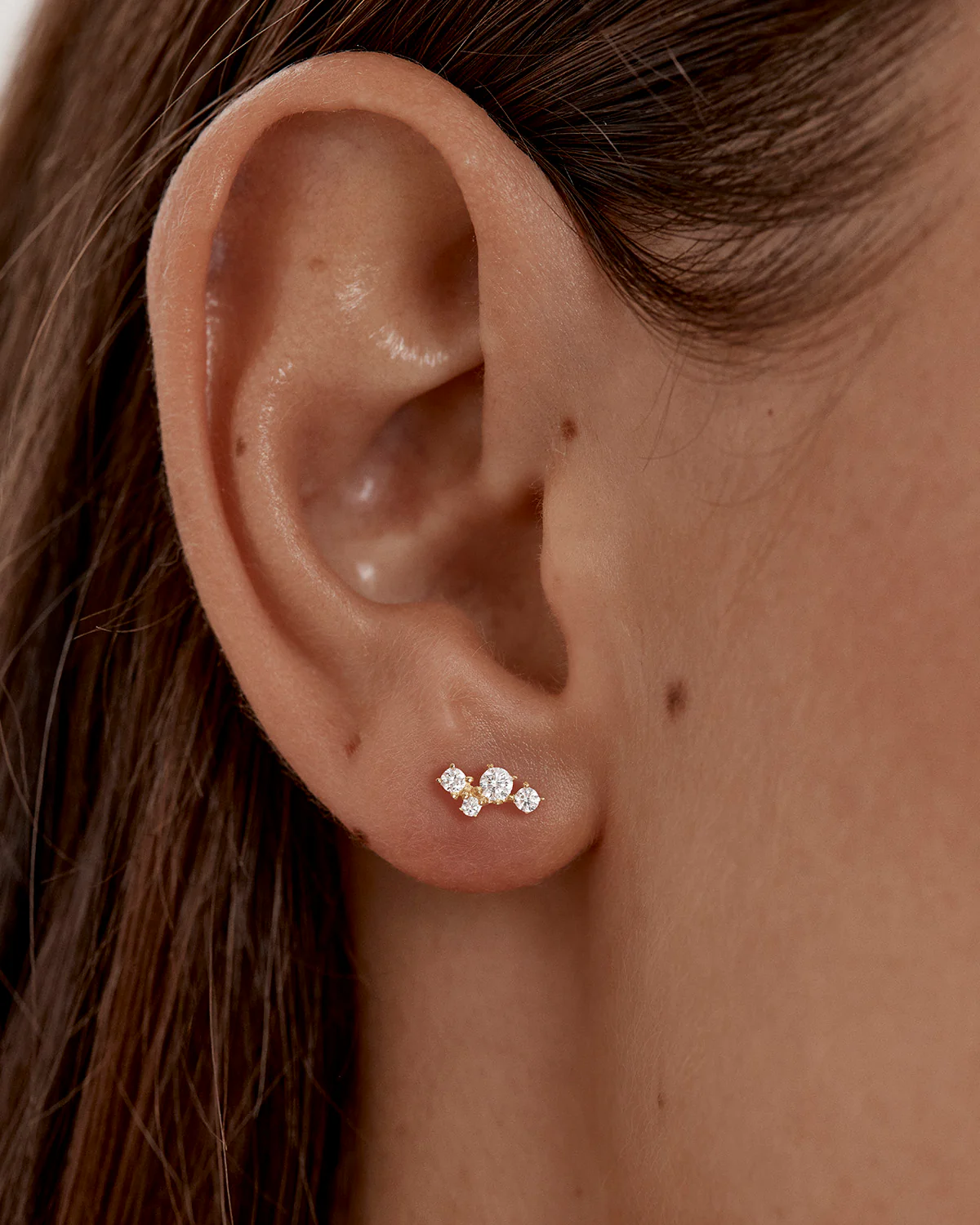 18k Gold Vermeil Moon Dust Stud Earrings - Image 2