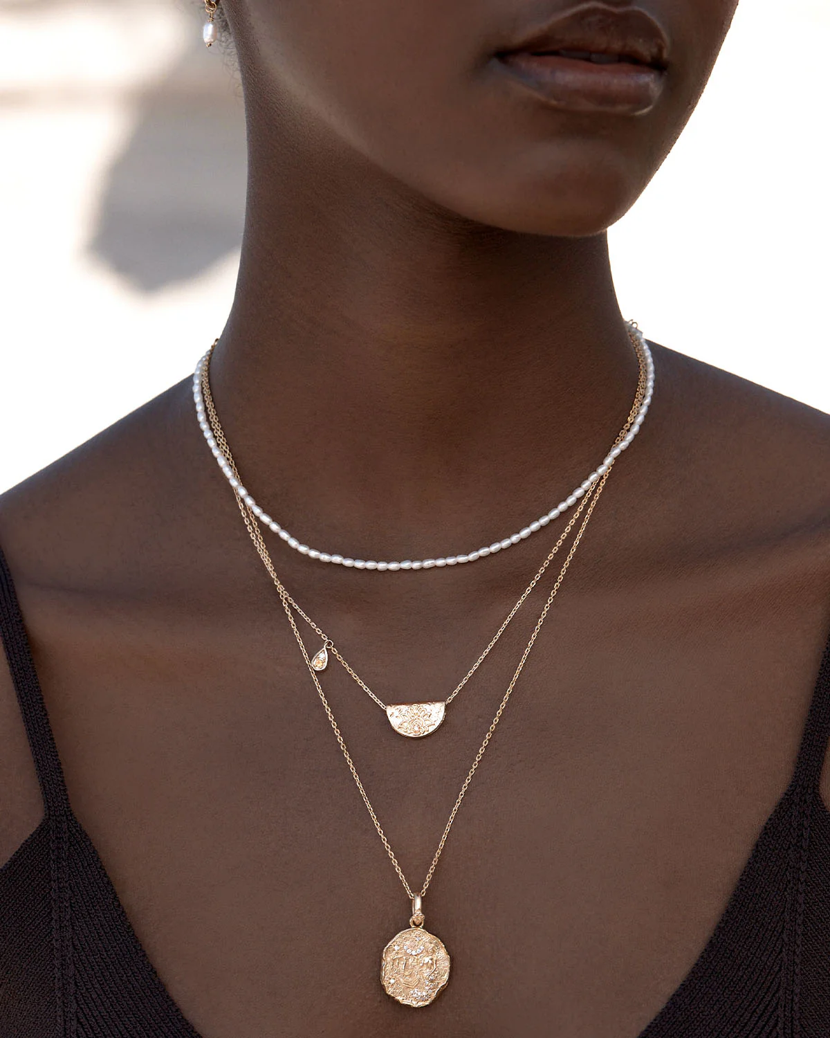 18k Gold Vermeil Moonlight Choker - Image 5
