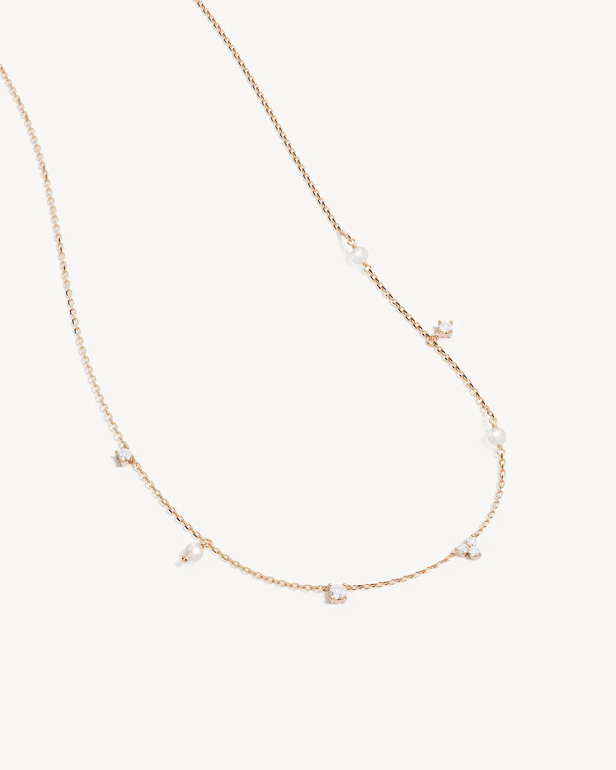 18k Gold Vermeil Moonlit Bloom Pearl Choker - Image 3