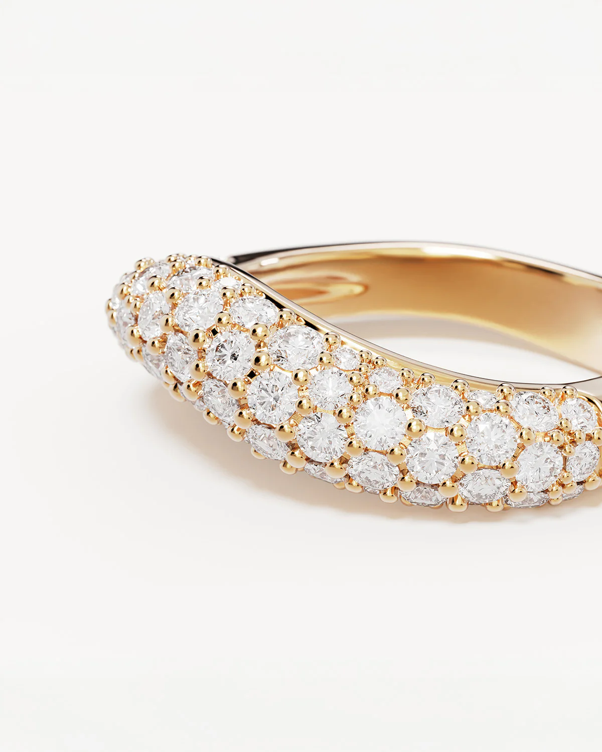 18k Gold Vermeil Crystal Wave Ring - Image 3