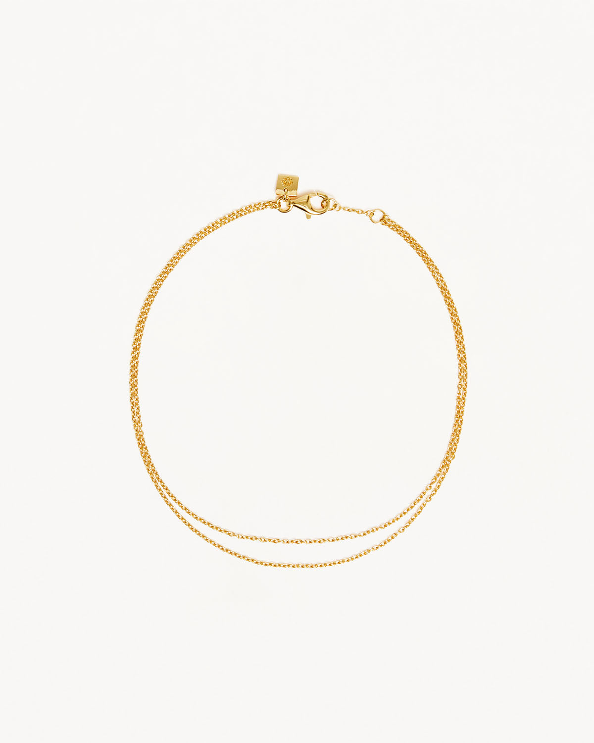 18k Gold Vermeil Purity Double Chain Anklet