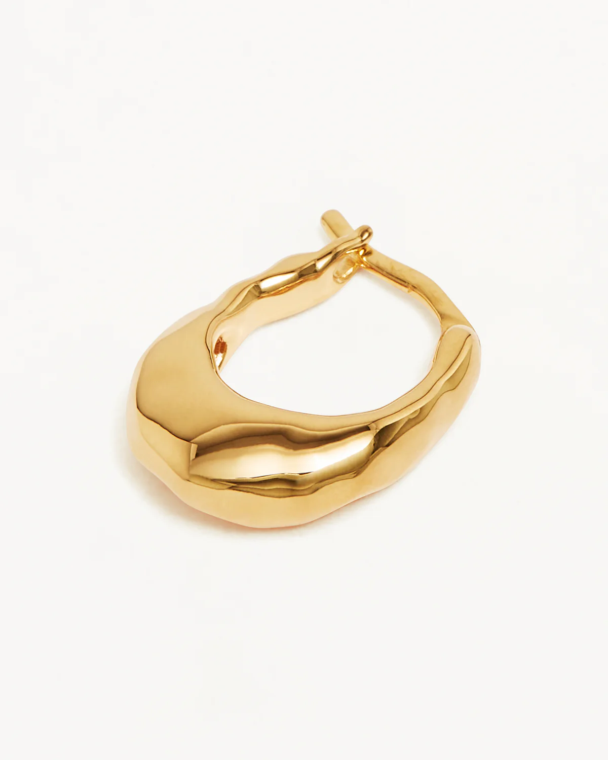 18k Gold Vermeil Radiant Energy Small Hoops - Image 3